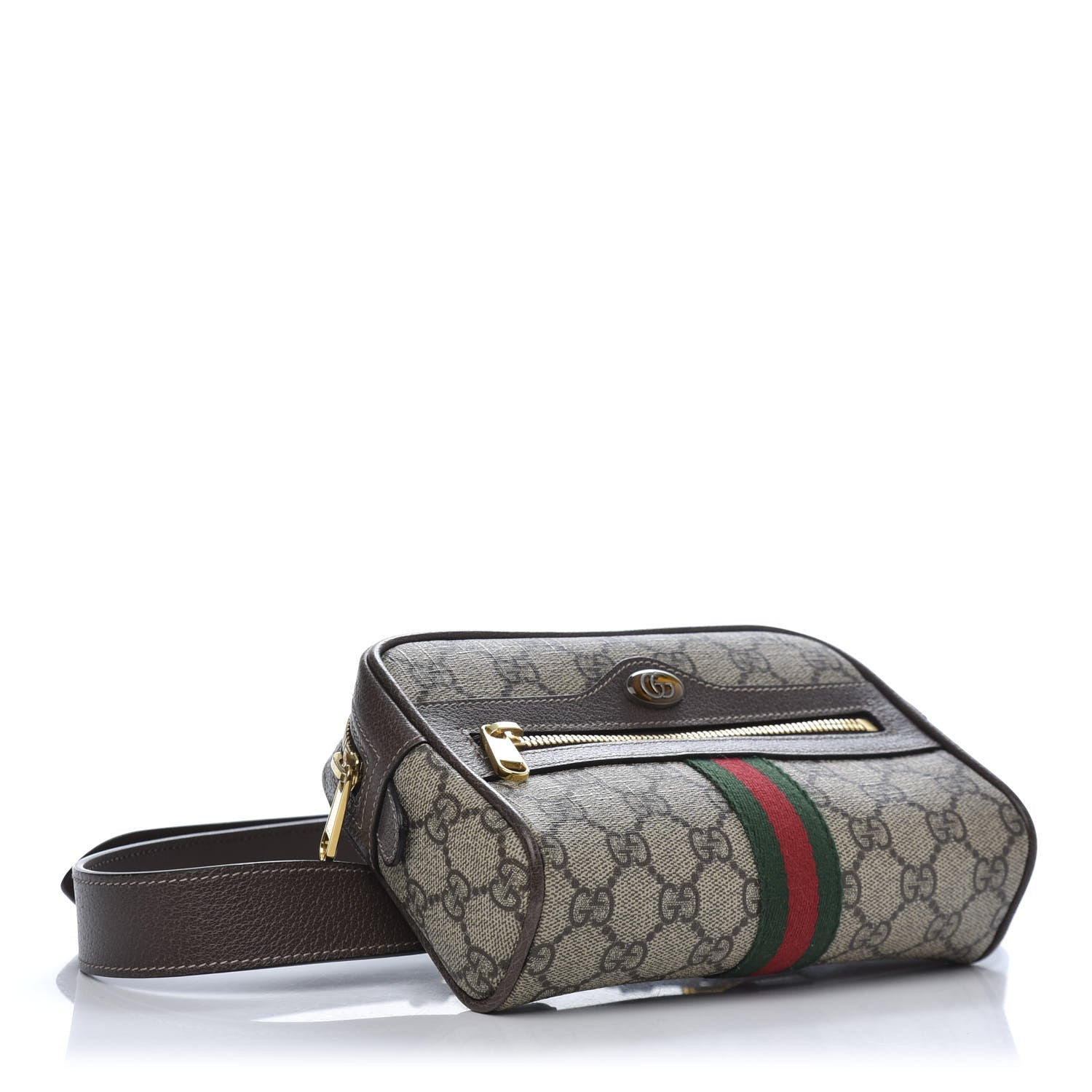 Gucci GG Supreme Monogram Web Small Ophidia Belt Bag 85 34 Dark Brown 4 of 13