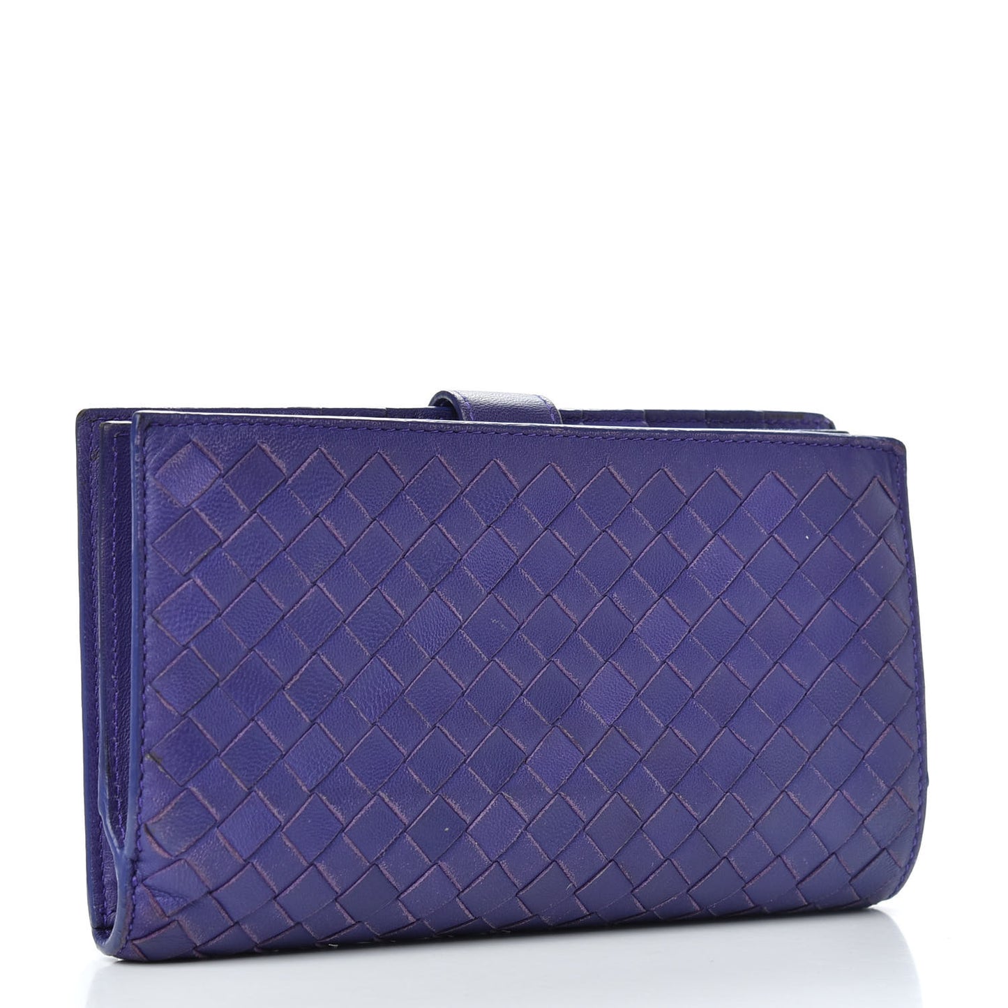 Nappa Intrecciato Continental Snap Wallet Anemone