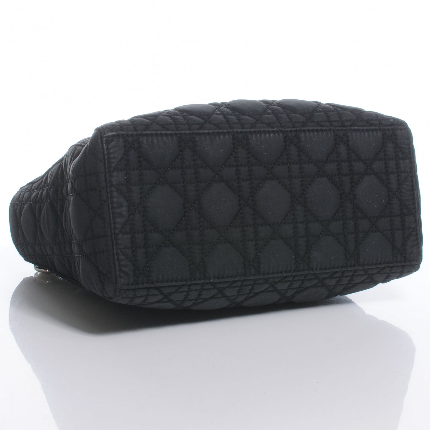 Nylon Cannage Medium Lady Dior Black