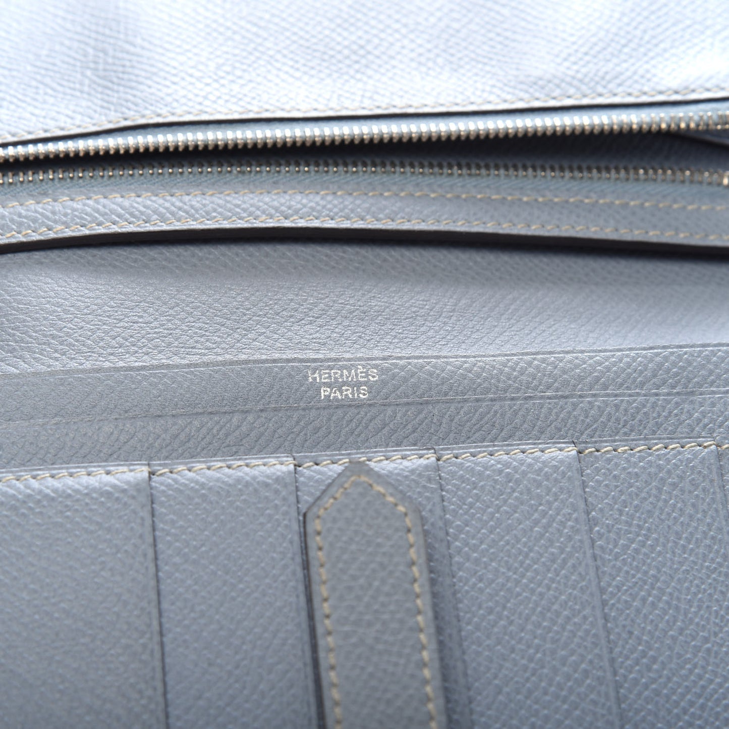Epsom Bi-Color Bearn Gusset Wallet Lime Bleu Lin