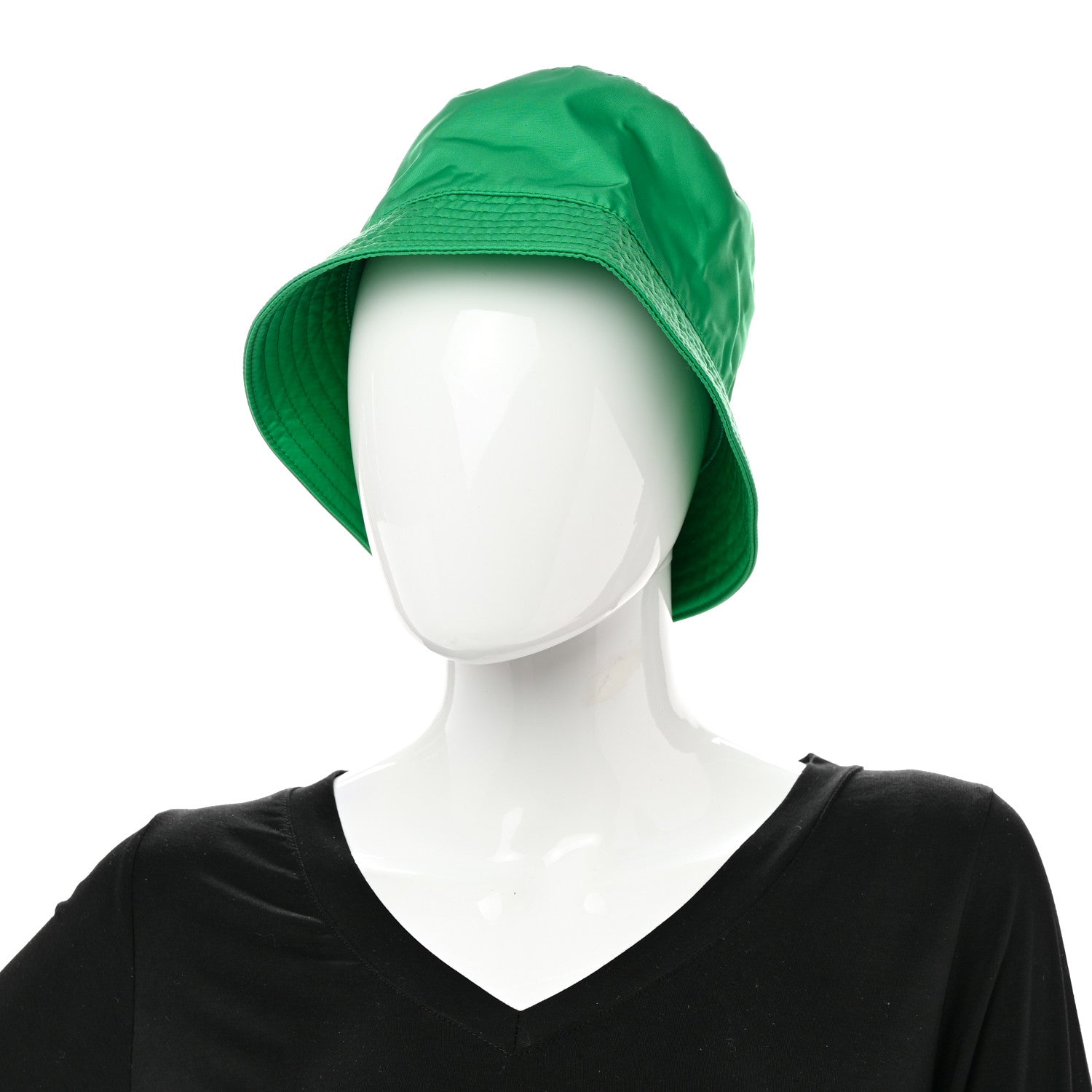 Prada Re-Nylon Triangle Womens Bucket Hat S Menta 1320048