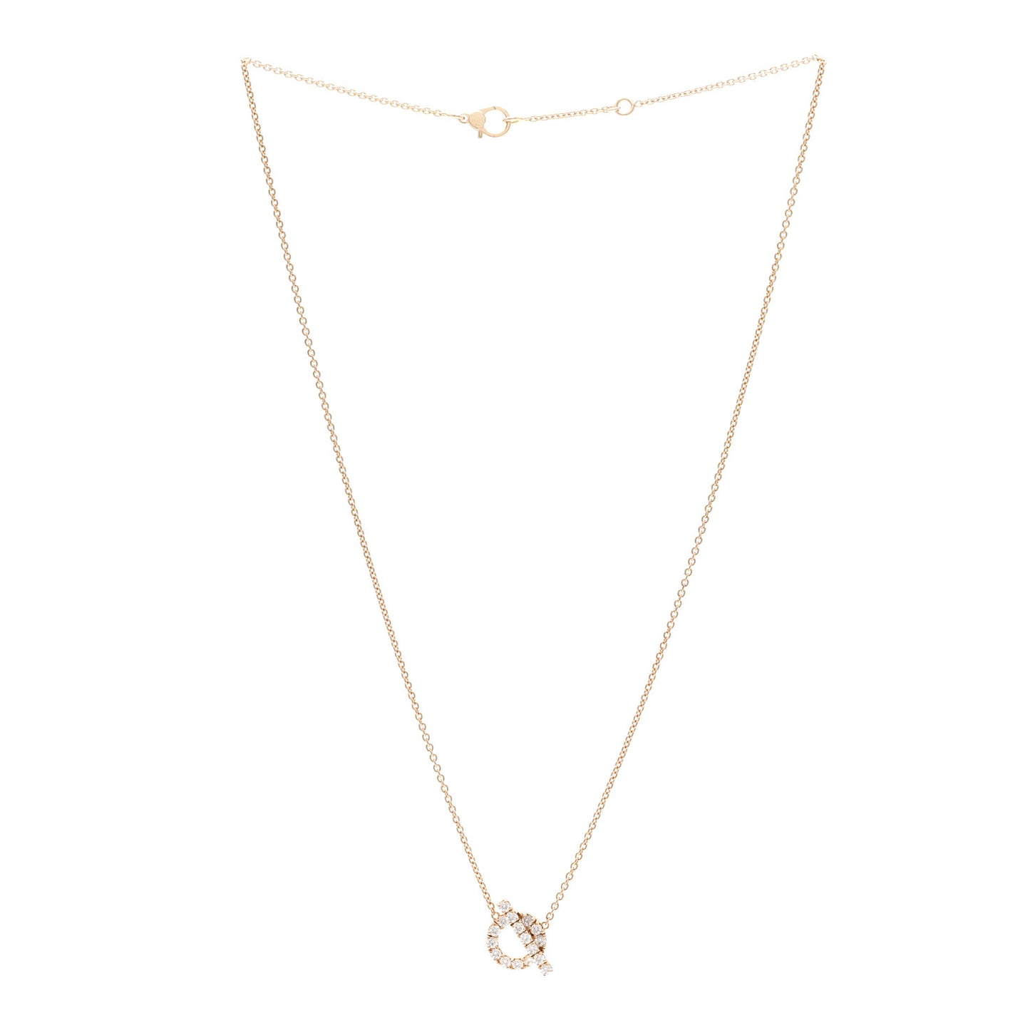 18K Rose Gold Diamond Finesse Pendant Necklace