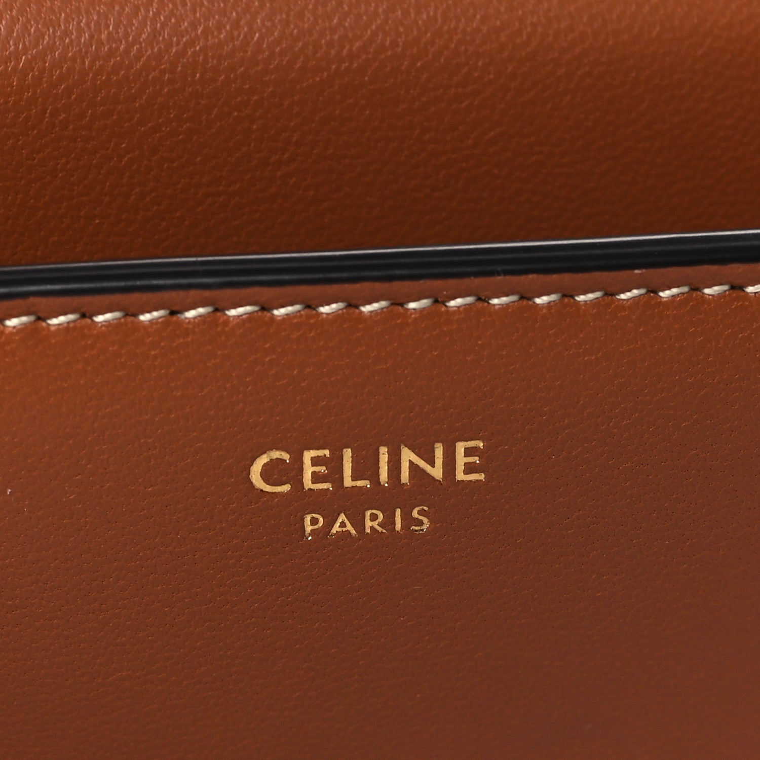 Celine Shiny Smooth Lambskin Small Triomphe Wallet Tan 7 of 7