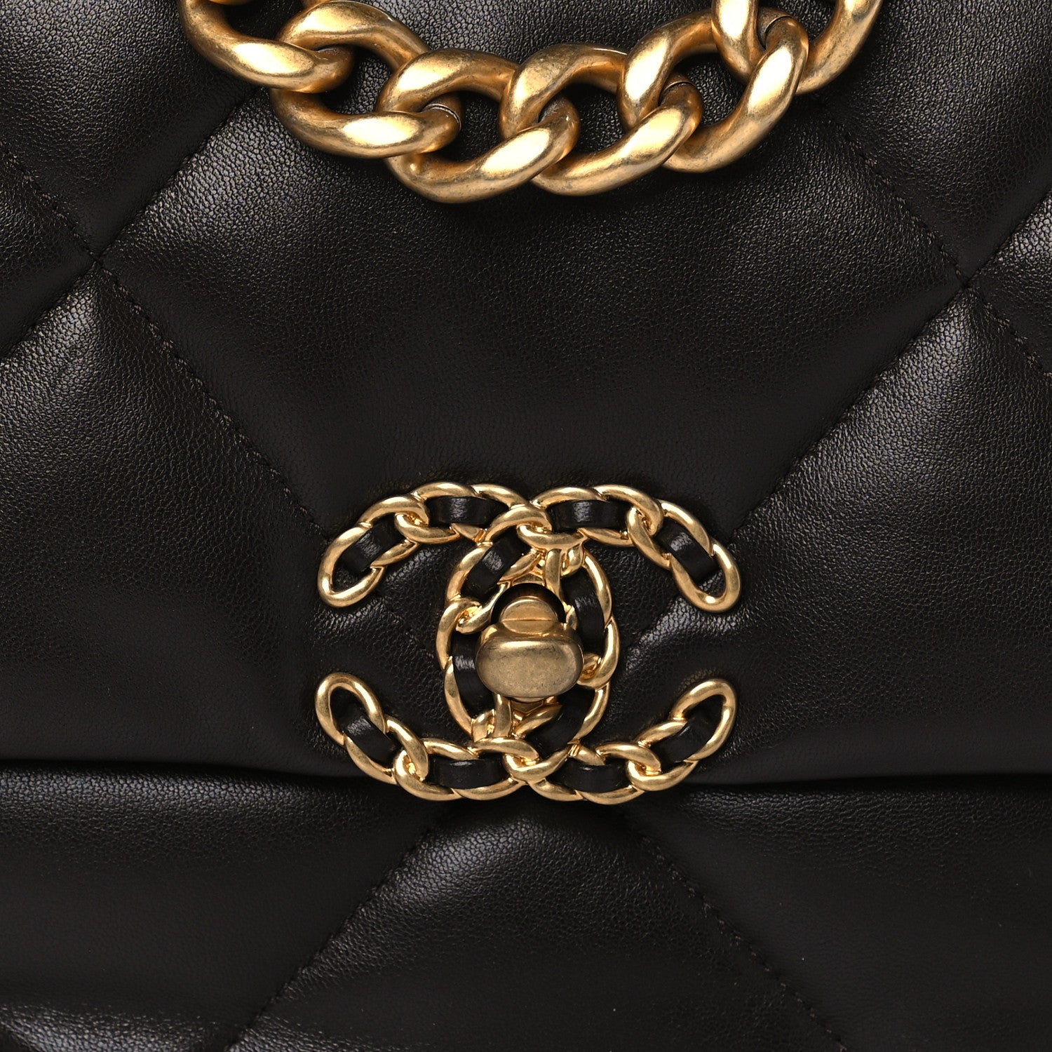 Chanel Lambskin Quilted Medium Chanel 19 Flap Dark Brown 8 of 10
