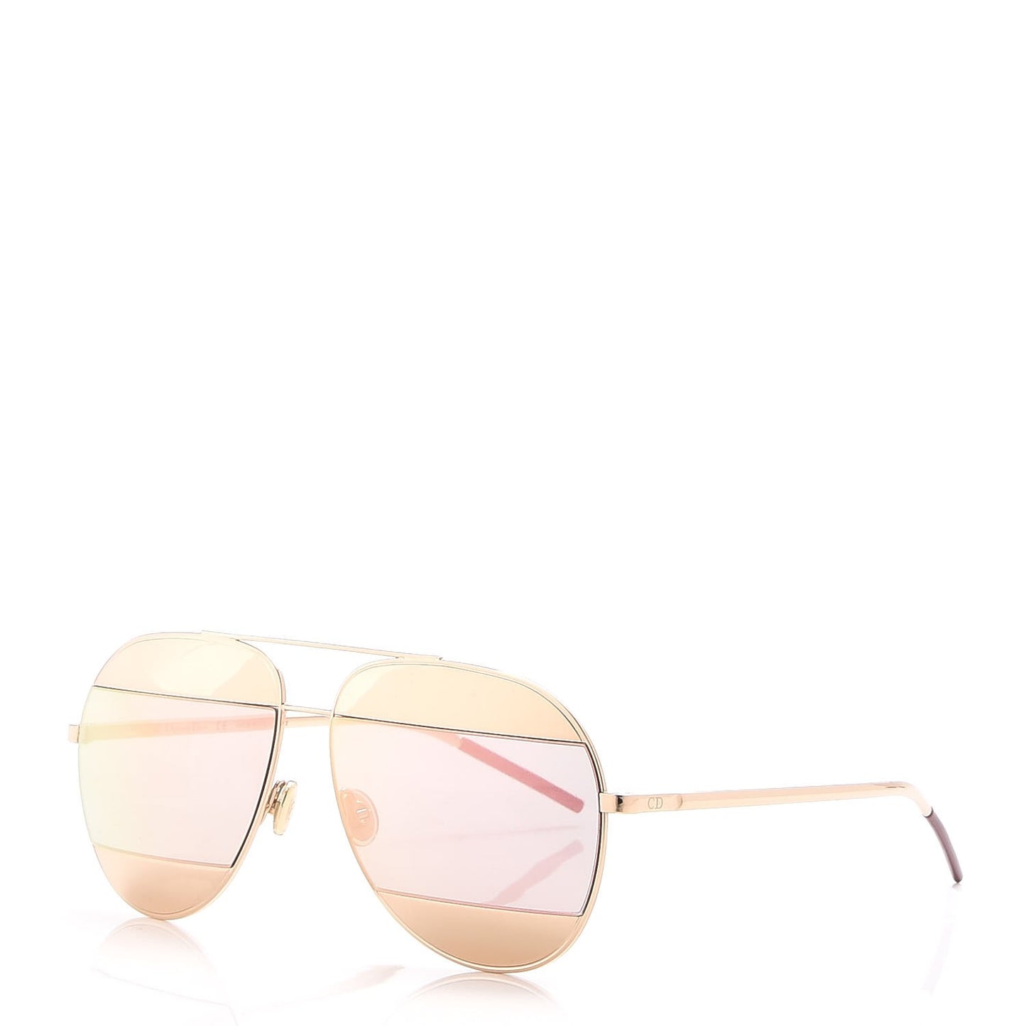 Split 1 Aviator Sunglasses Rose Gold