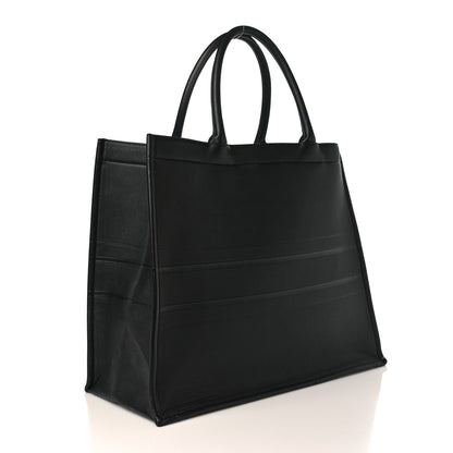 Christian Dior Calfskin Embossed Large Book Tote Black 3 of 8
