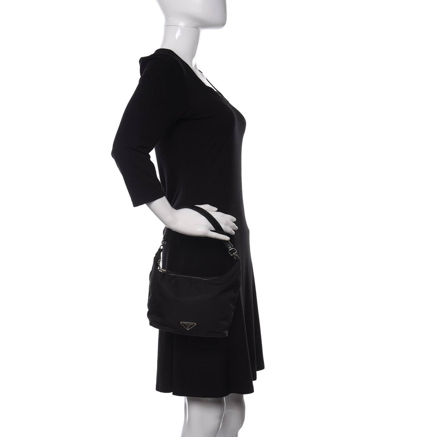 Tessuto Nylon Pochette Bag Black