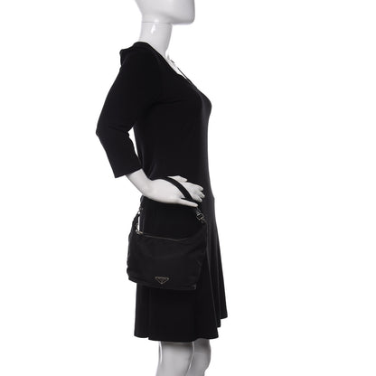 Prada Tessuto Nylon Pochette Bag Black 2 of 9