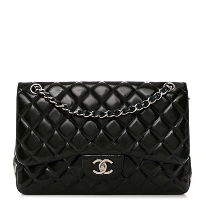 Chanel Patent Quilted Jumbo Double Flap Navy 1 of 10