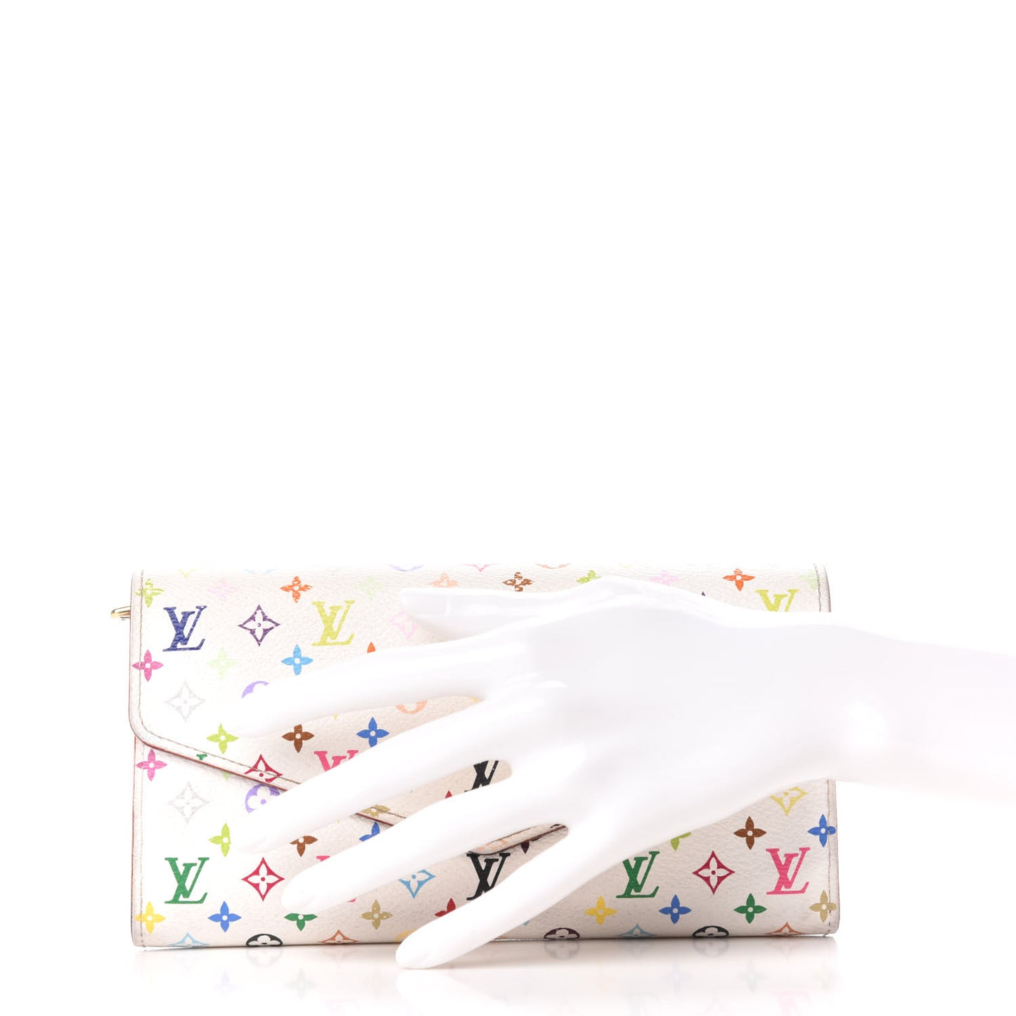 Monogram Multicolor Sarah Wallet NM White Eglantine