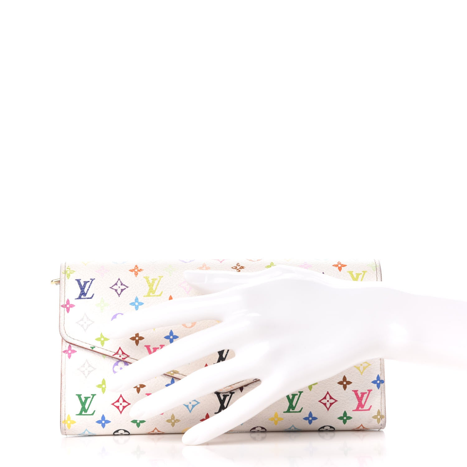 Louis Vuitton Monogram Multicolor Sarah Wallet NM White Eglantine 2 of 6