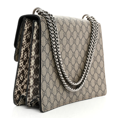 Gucci GG Supreme Monogram Snakeskin Crystal Magnetismo Embroidered Medium Dionysus Shoulder Bag 3 of 10