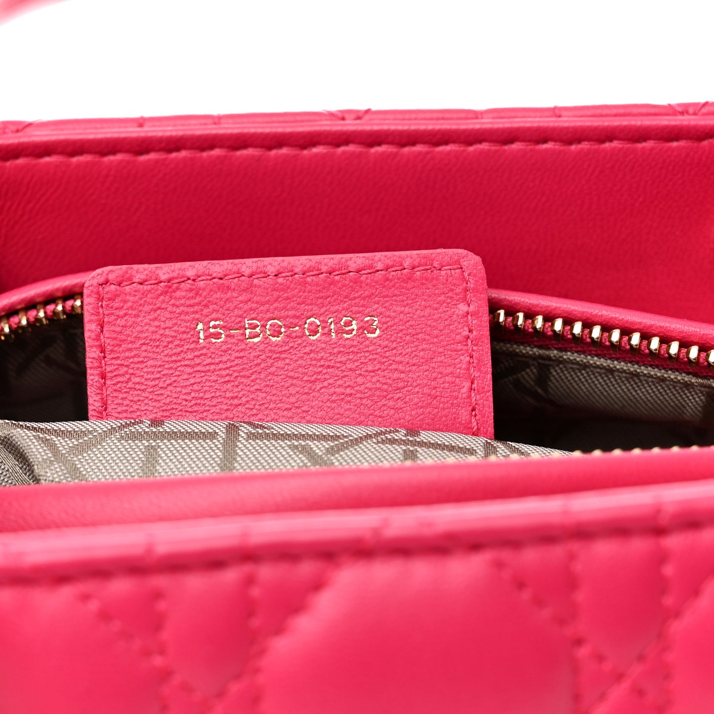 Lambskin Cannage Medium Lady Dior Pink