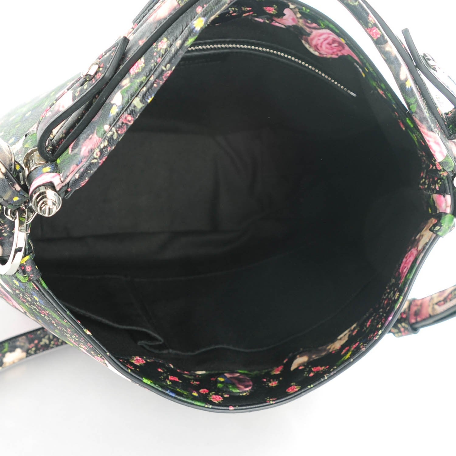 Givenchy Lambskin Roses Camouflage Print Small Obsedia Hobo Black 5 of 7