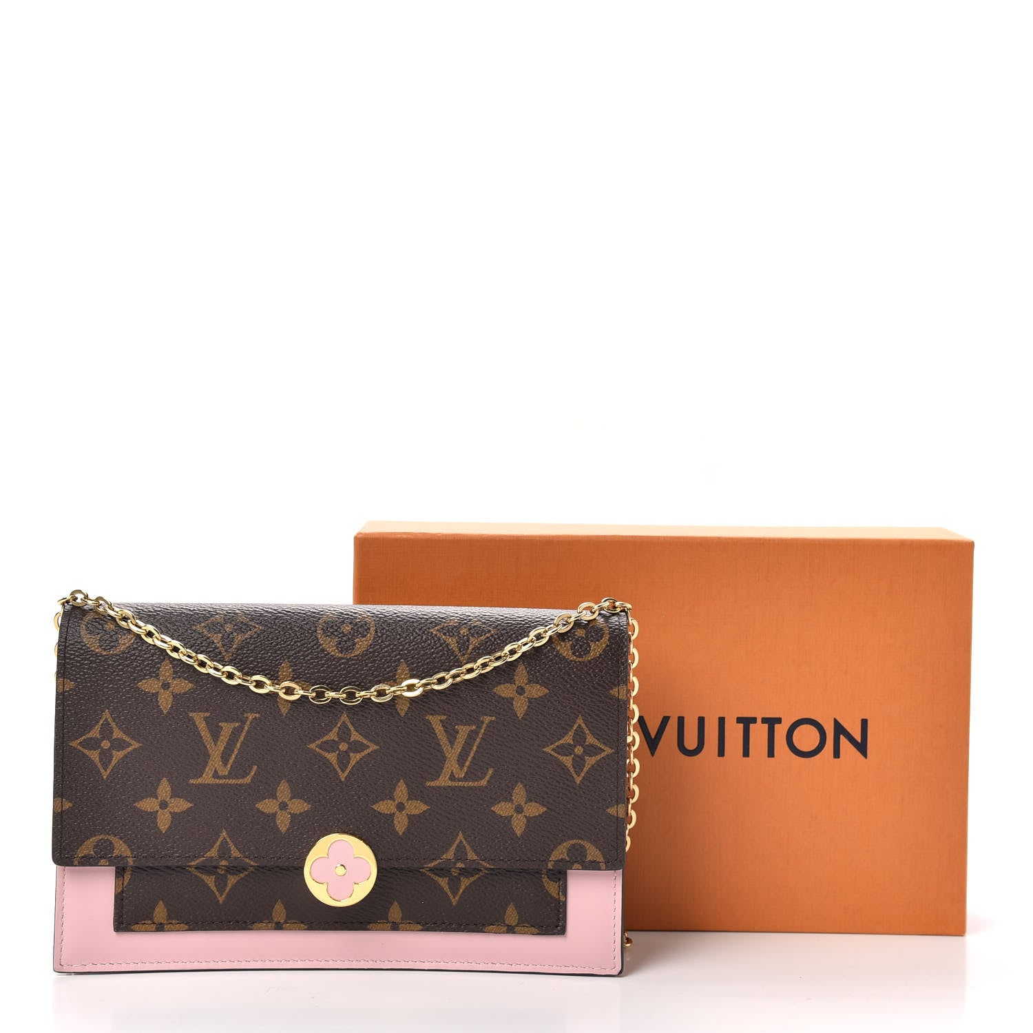Louis Vuitton Monogram Flore Chain Wallet Rose Ballerine 10 of 10