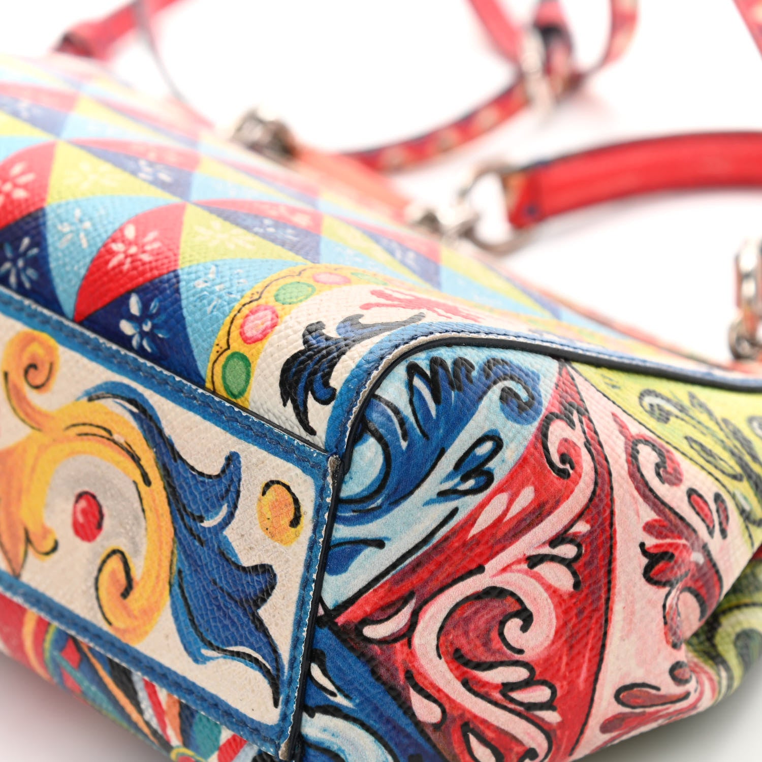 Dolce & Gabbana Dauphine Majolica Print Small Miss Sicily Satchel Multi 10 of 20