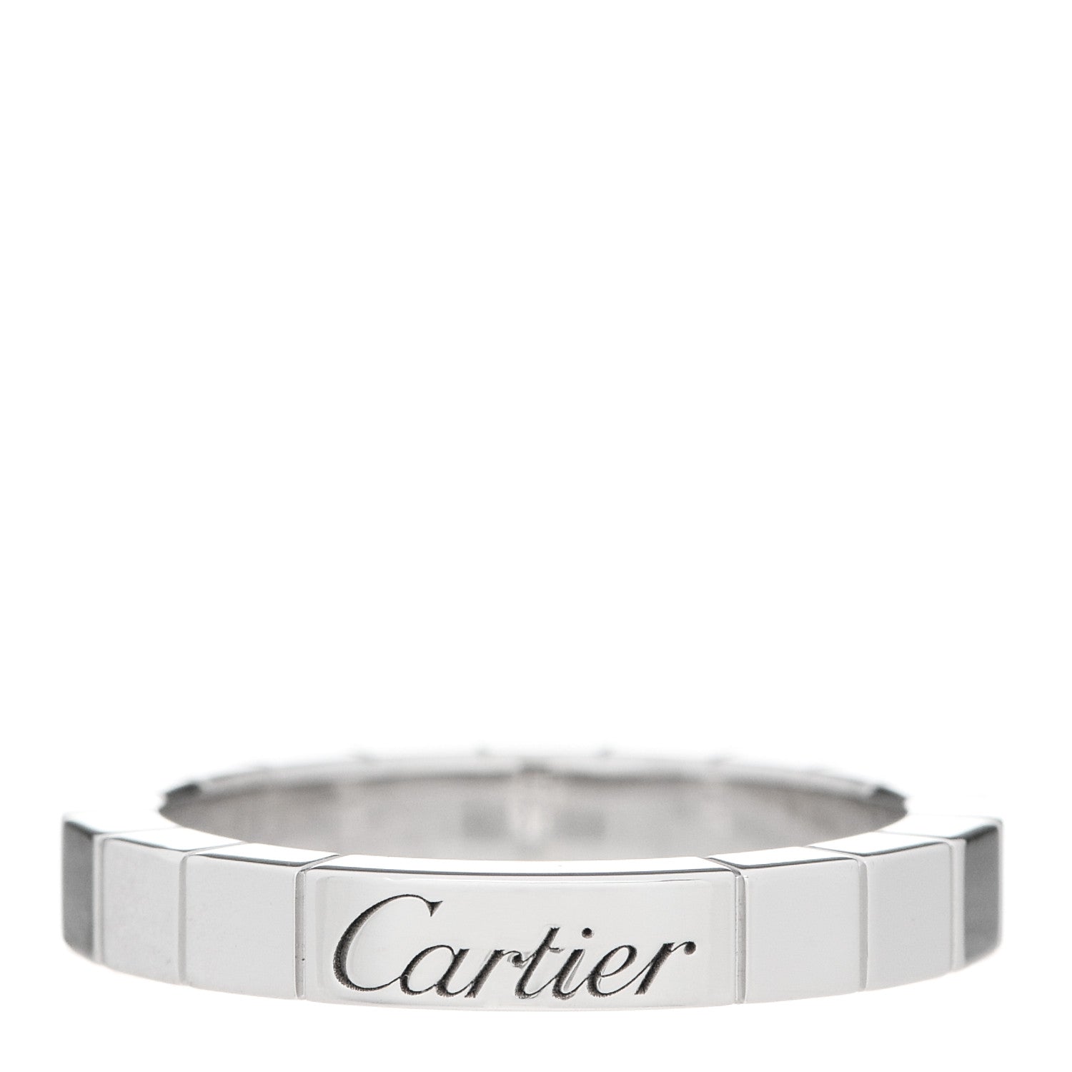 Cartier 18K White Gold Lanieres Ring 50 5.25 1 of 5