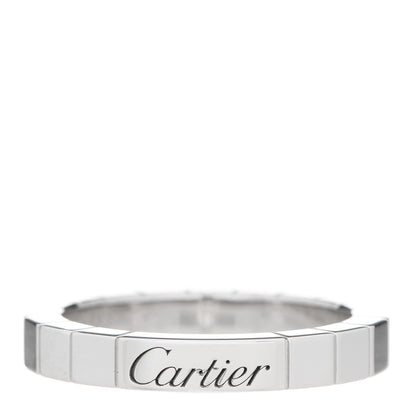 Cartier 18K White Gold Lanieres Ring 50 5.25 1 of 5