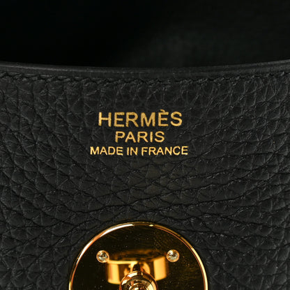 Hermes Taurillon Clemence Lindy 30 Black 6 of 11