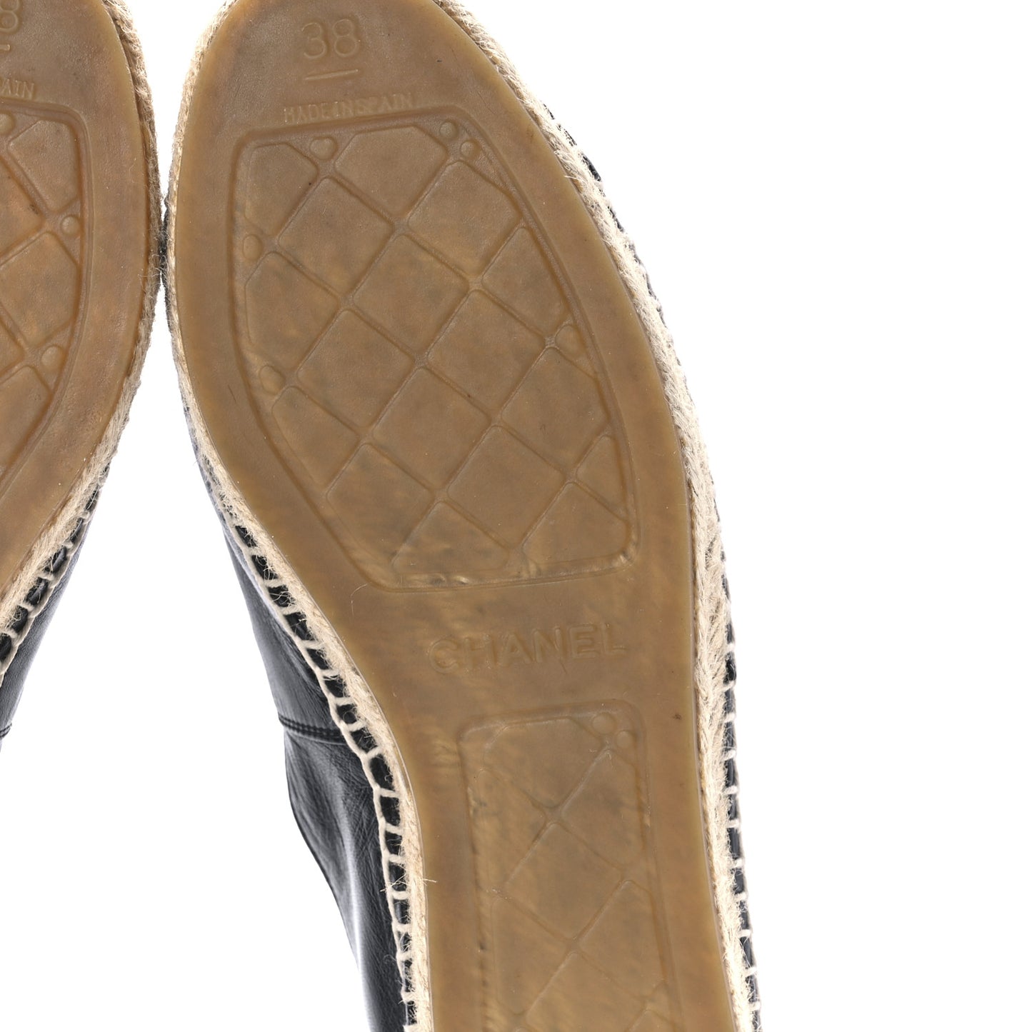 Lambskin CC Espadrilles 38 Black