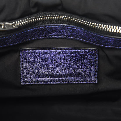 Alexander Wang Metallic Pebbled Lambskin Rocco Nile With Silver Hardware 7 of 14