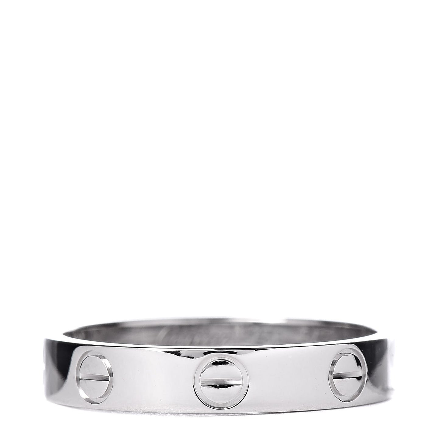 18K White Gold 3.5mm LOVE Wedding Band Ring 54 6.75