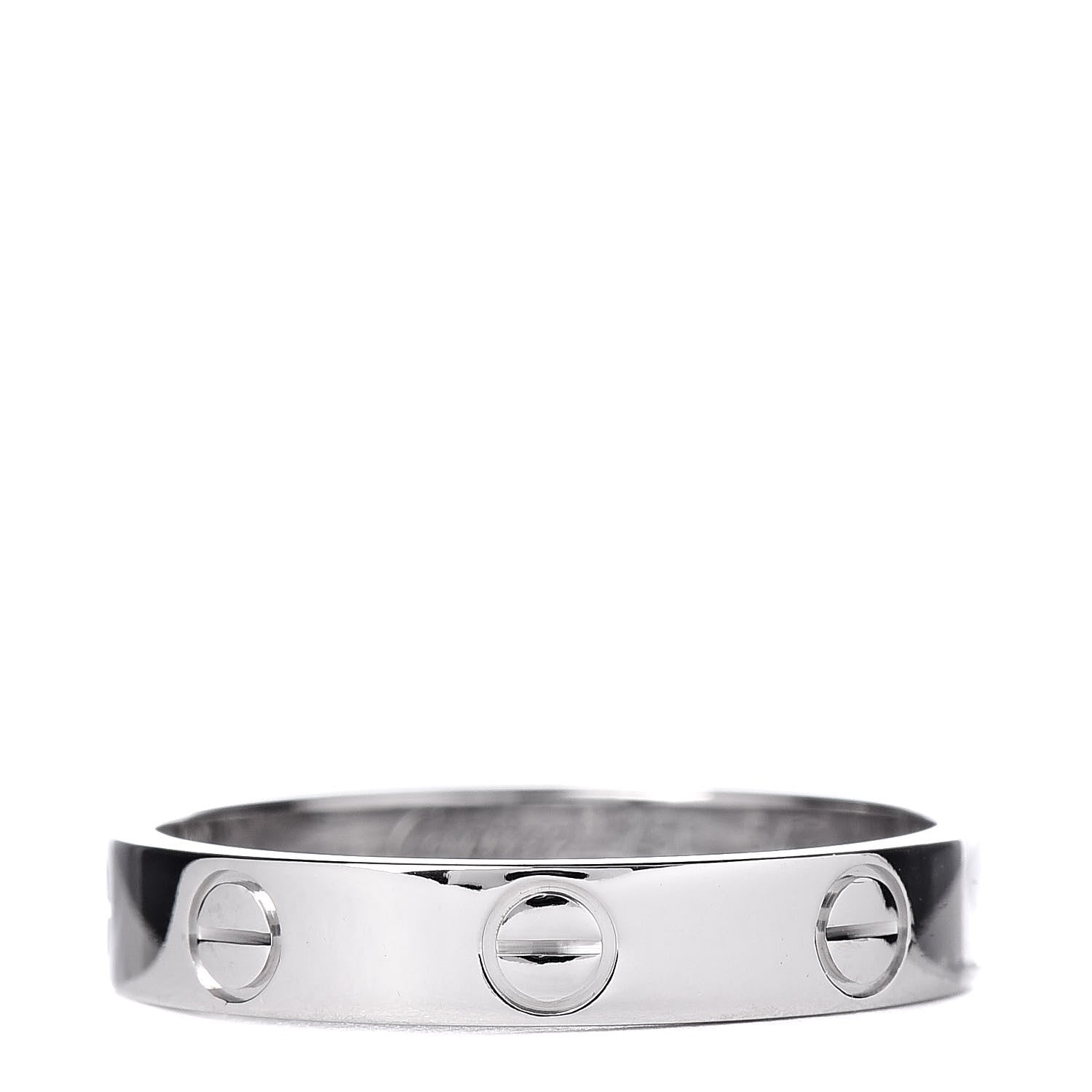 Cartier 18K White Gold 3.5mm LOVE Wedding Band Ring 54 6.75 1 of 5