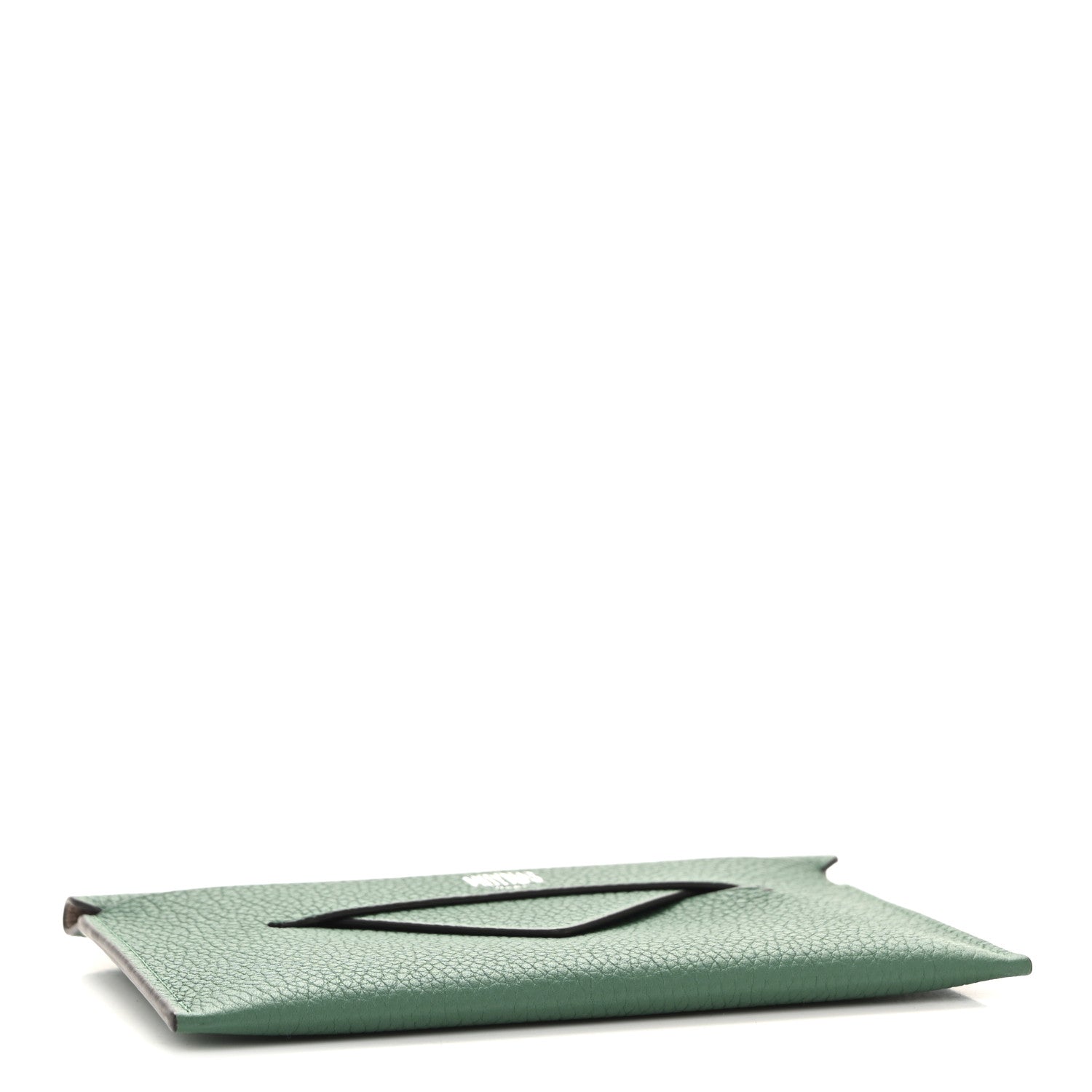 Moynat Taurillon Blush Envelope Passport Holder Emerald Tourterelle 4 of 9