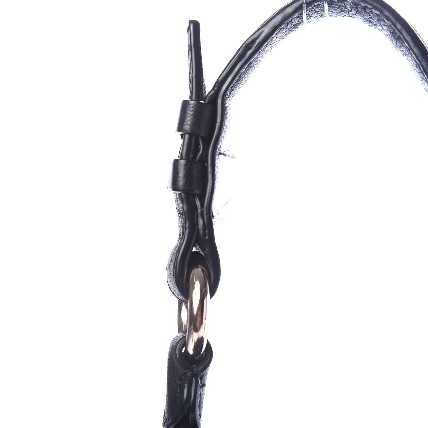 Pebbled Lambskin Diego Bucket Black Rose Gold Hardware