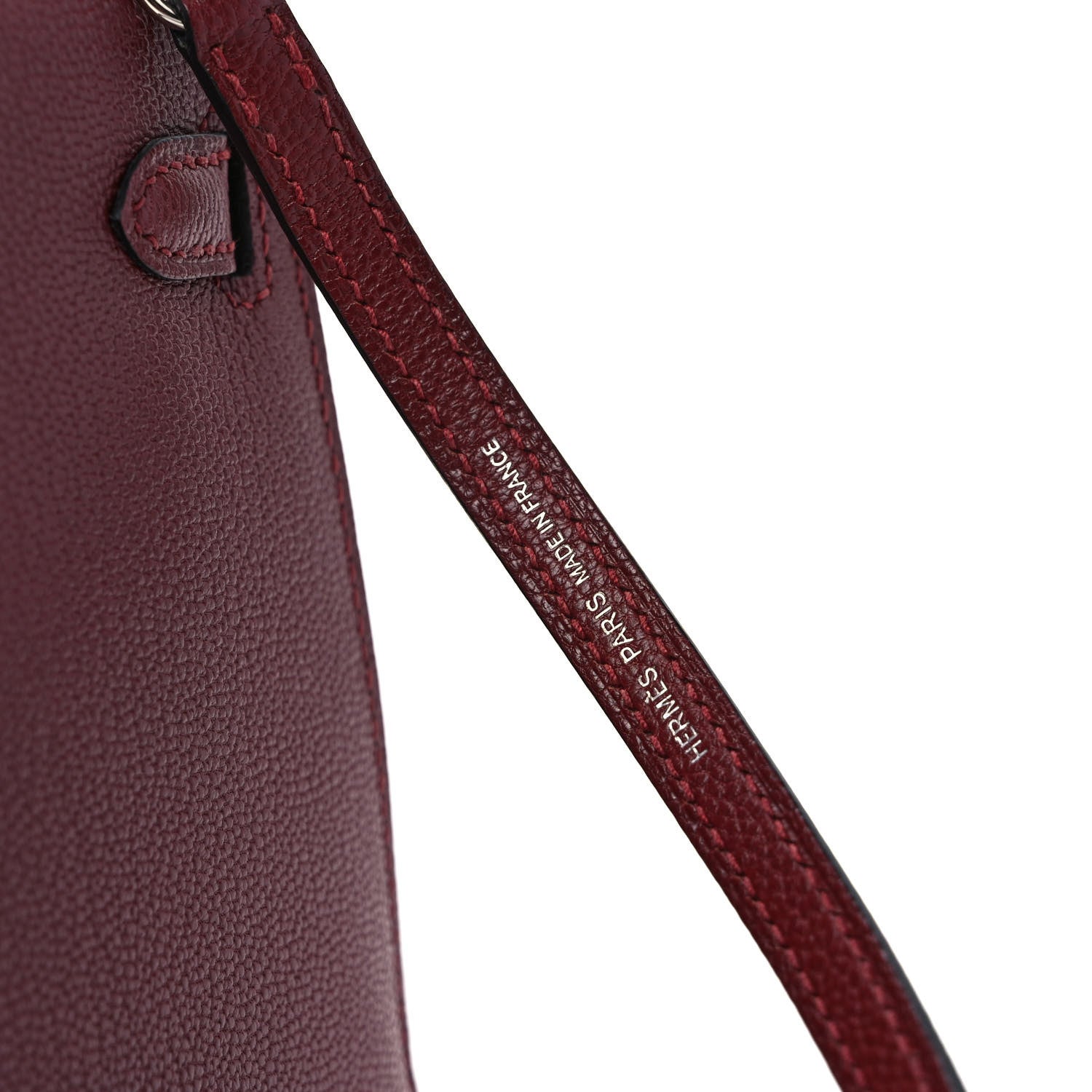 Hermes Chevre Chandra Horseshoe Mini Kelly Sellier 20 Rouge H Indigo 7 of 9