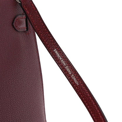 Hermes Chevre Chandra Horseshoe Mini Kelly Sellier 20 Rouge H Indigo 7 of 9