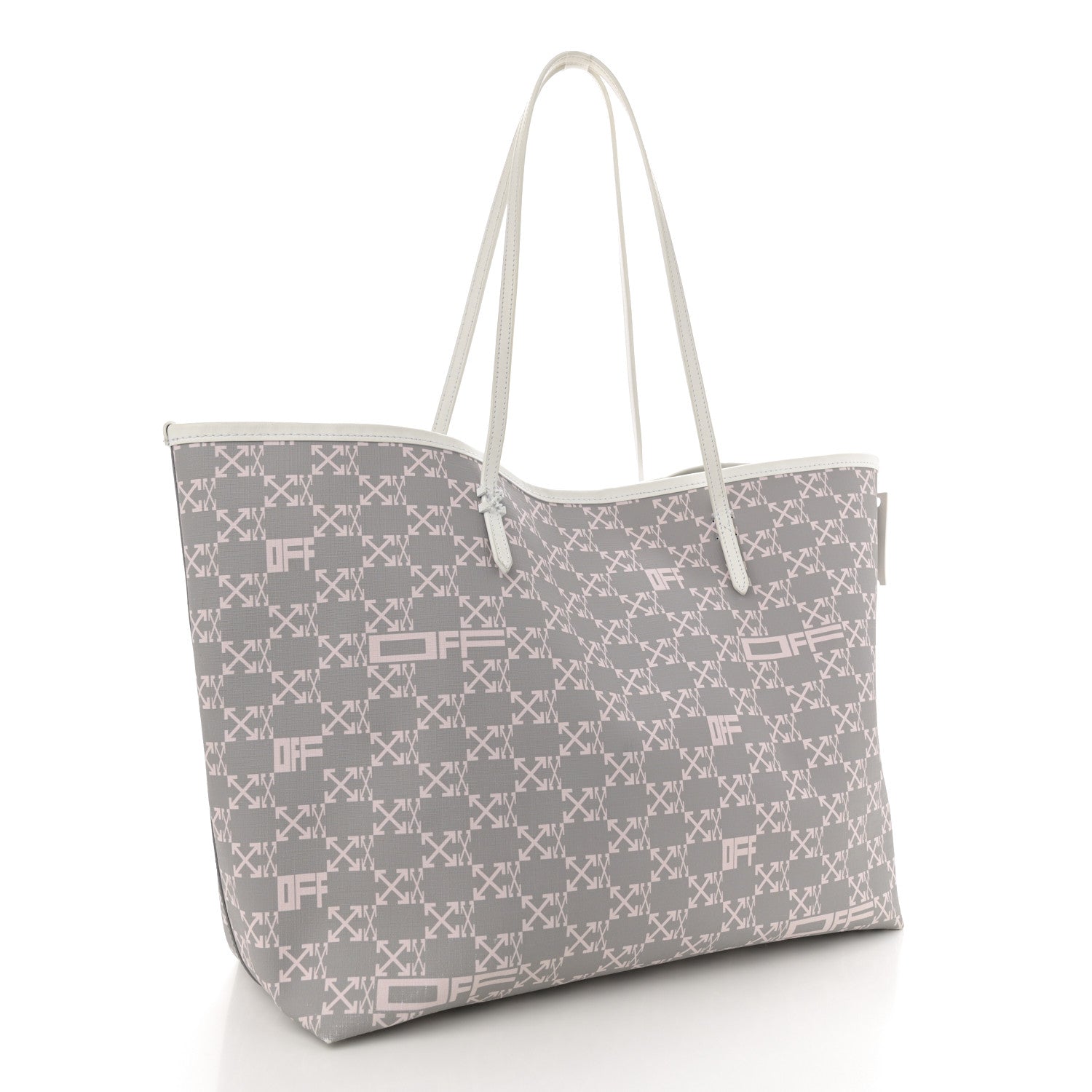 Off-White Coated Canvas Arrow Print Day Off Tote Bag White 4 of 16