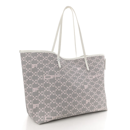 Off-White Coated Canvas Arrow Print Day Off Tote Bag White 4 of 16