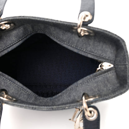Christian Dior Denim Cannage Medium Lady Dior Black 5 of 21
