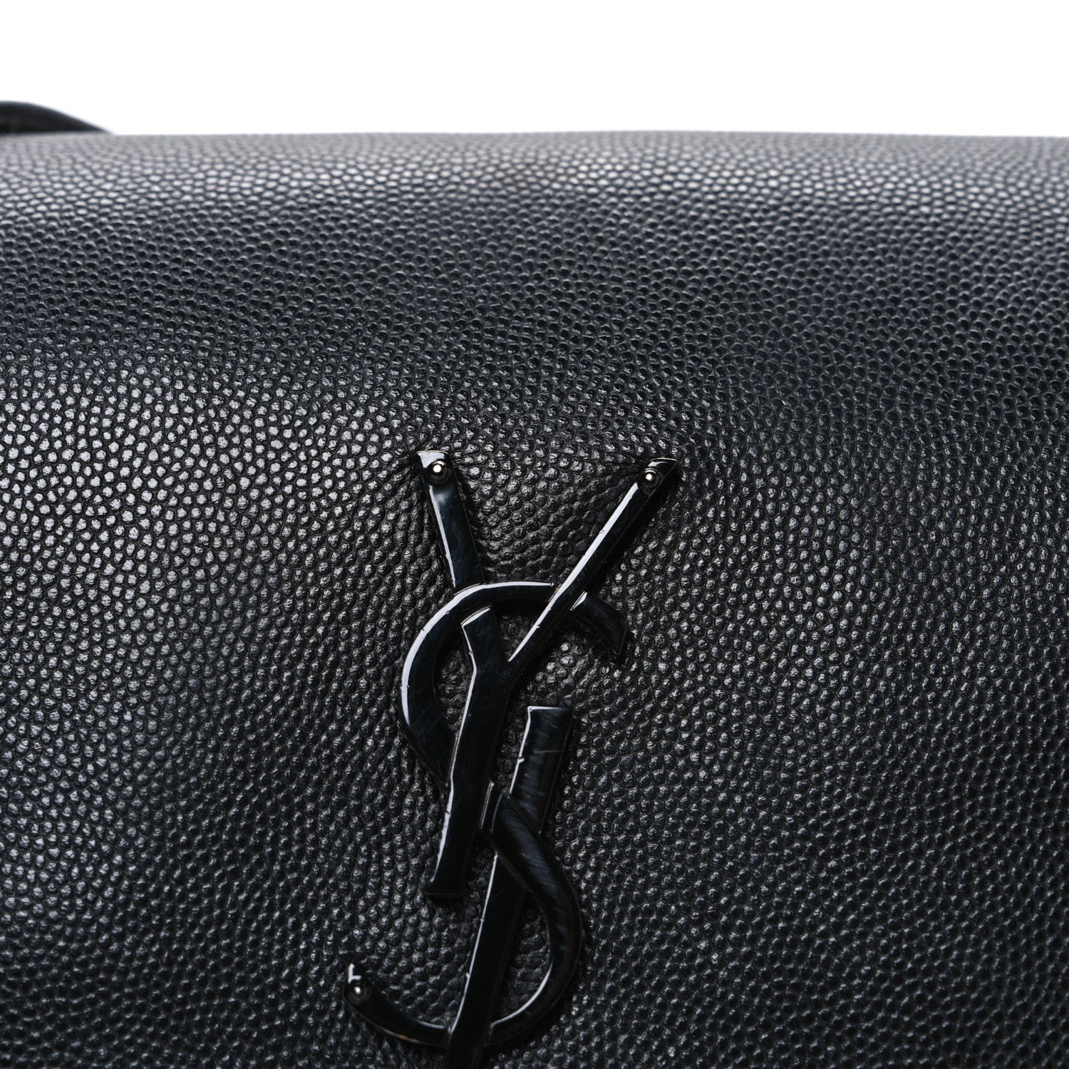 Saint Laurent Grain De Poudre Medium West Hollywood Monogram Fold-Over Bag Black 8 of 11