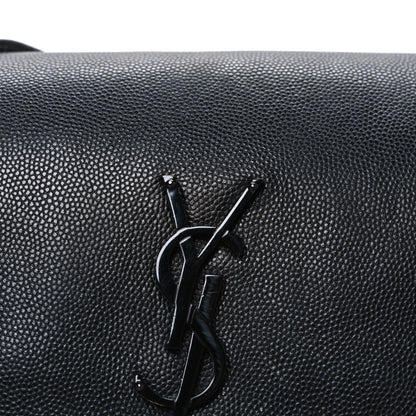 Saint Laurent Grain De Poudre Medium West Hollywood Monogram Fold-Over Bag Black 8 of 11
