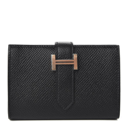 Hermes Epsom Mini Bearn Wallet Black 1 of 7