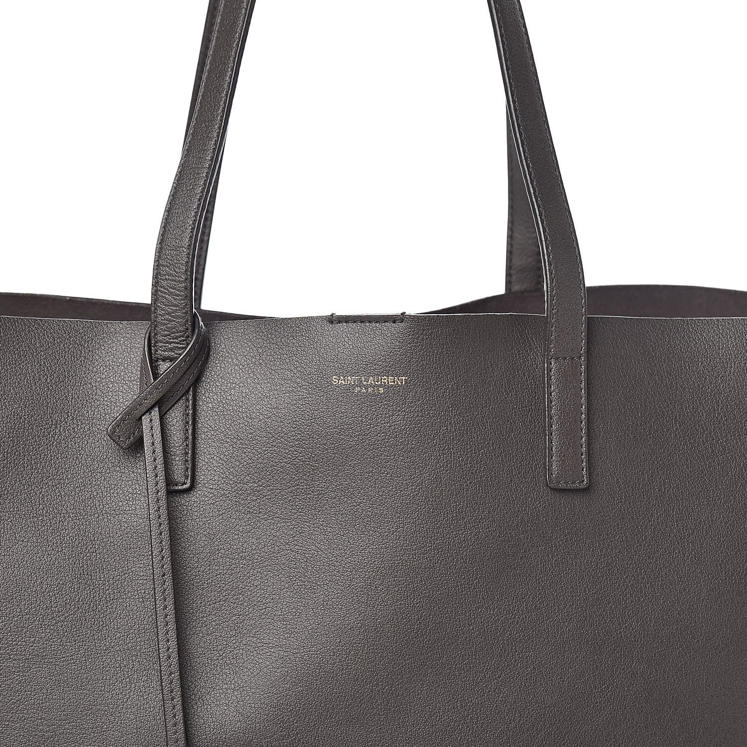 Saint Laurent Calfskin Large Shopping Tote Dark Grey 13 of 17