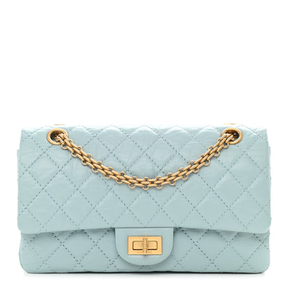 Chanel Aged Calfskin Quilted 2.55 Reissue 225 Flap Light Blue 1 of 8