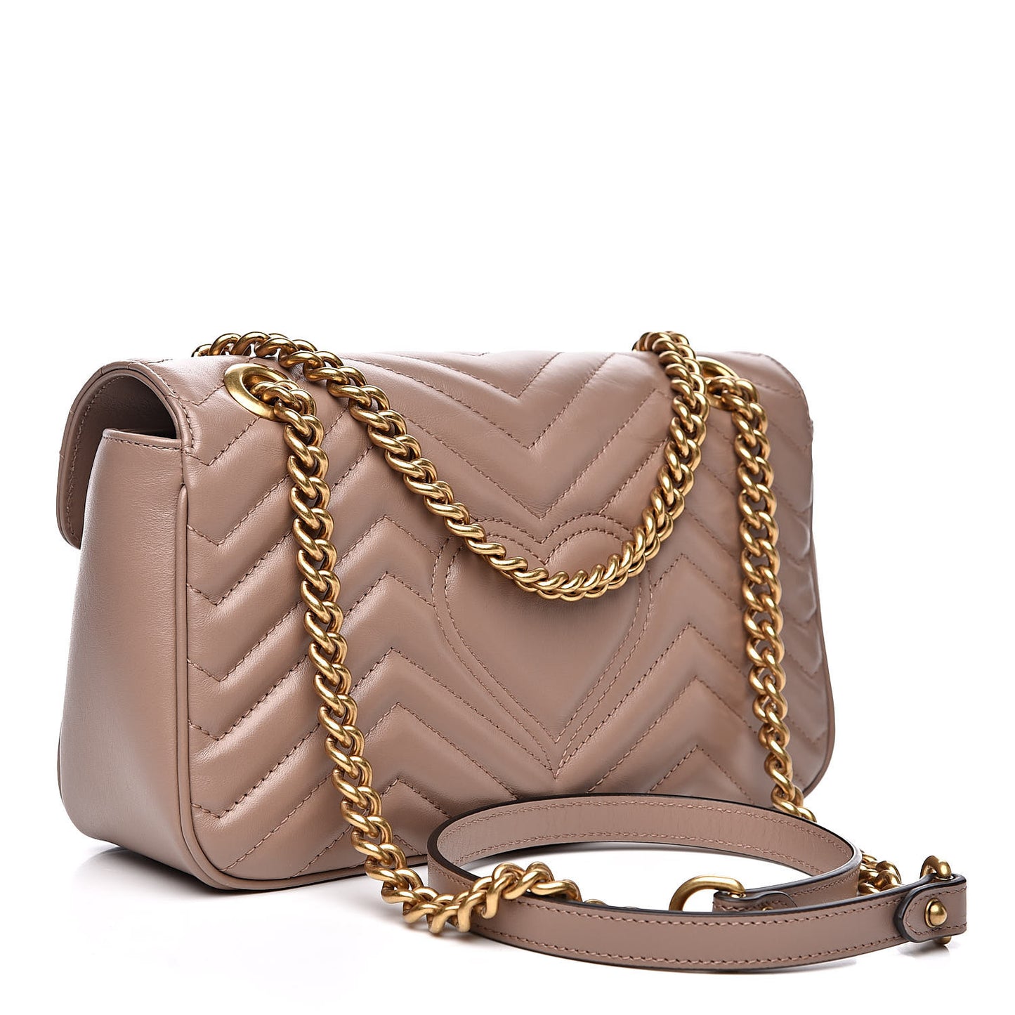 Calfskin Matelasse Small GG Marmont Shoulder Bag Porcelain Rose