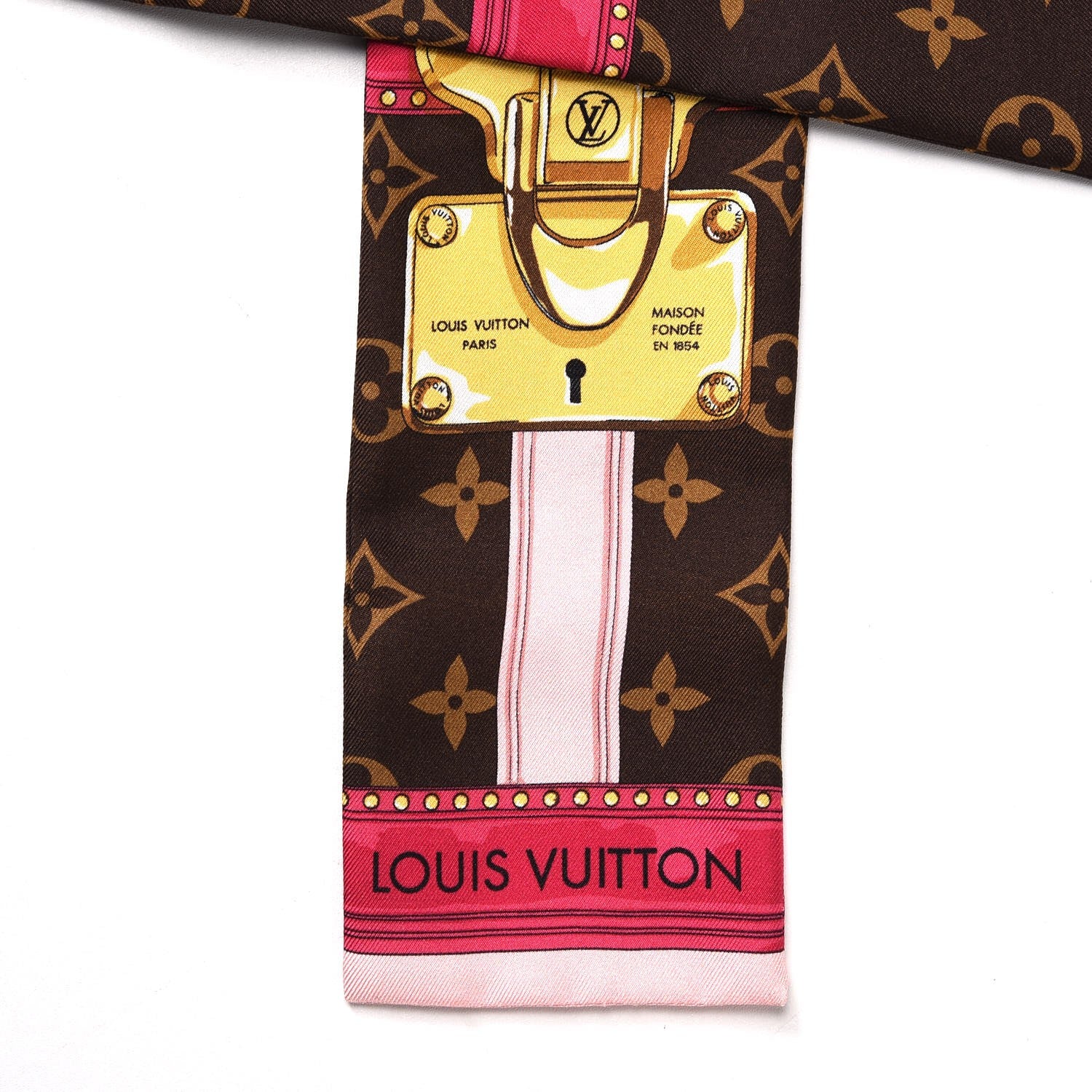 Louis Vuitton Silk Monogram Summer Trunks Bandeau Brown 4 of 7