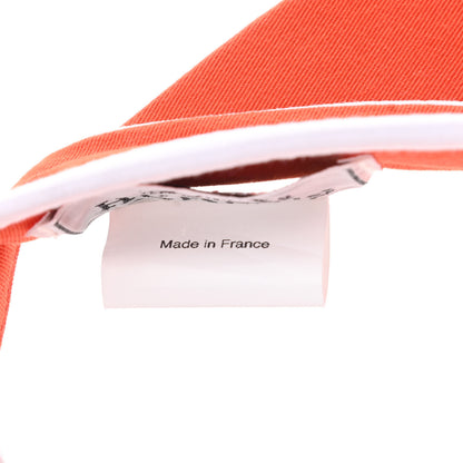 Hermes Cotton Canvas Visor Orange White 6 of 7