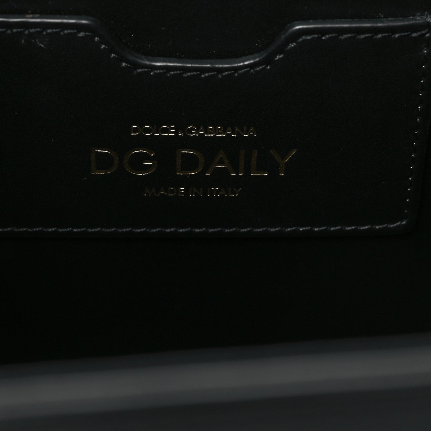 Calfskin DG Daily Shopper Tote Black