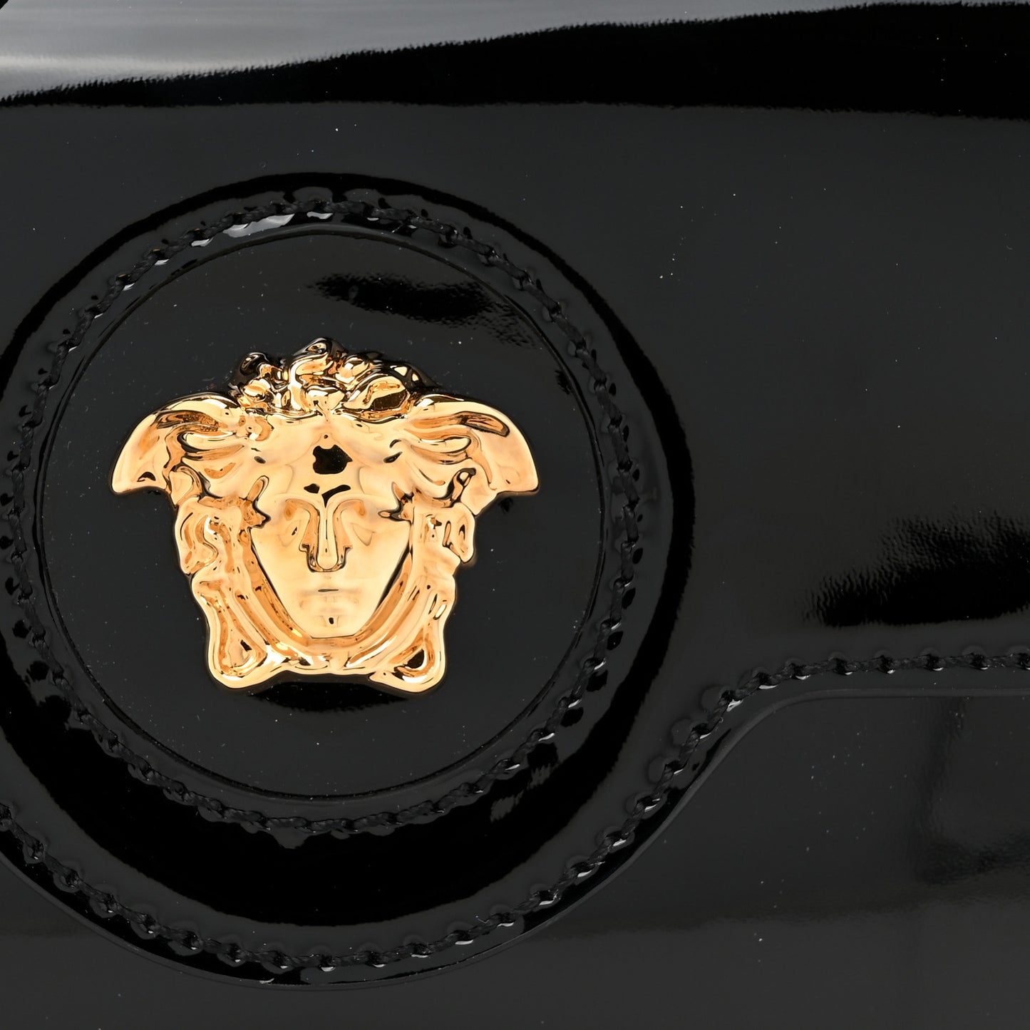 Patent Mini La Medusa Bag Black
