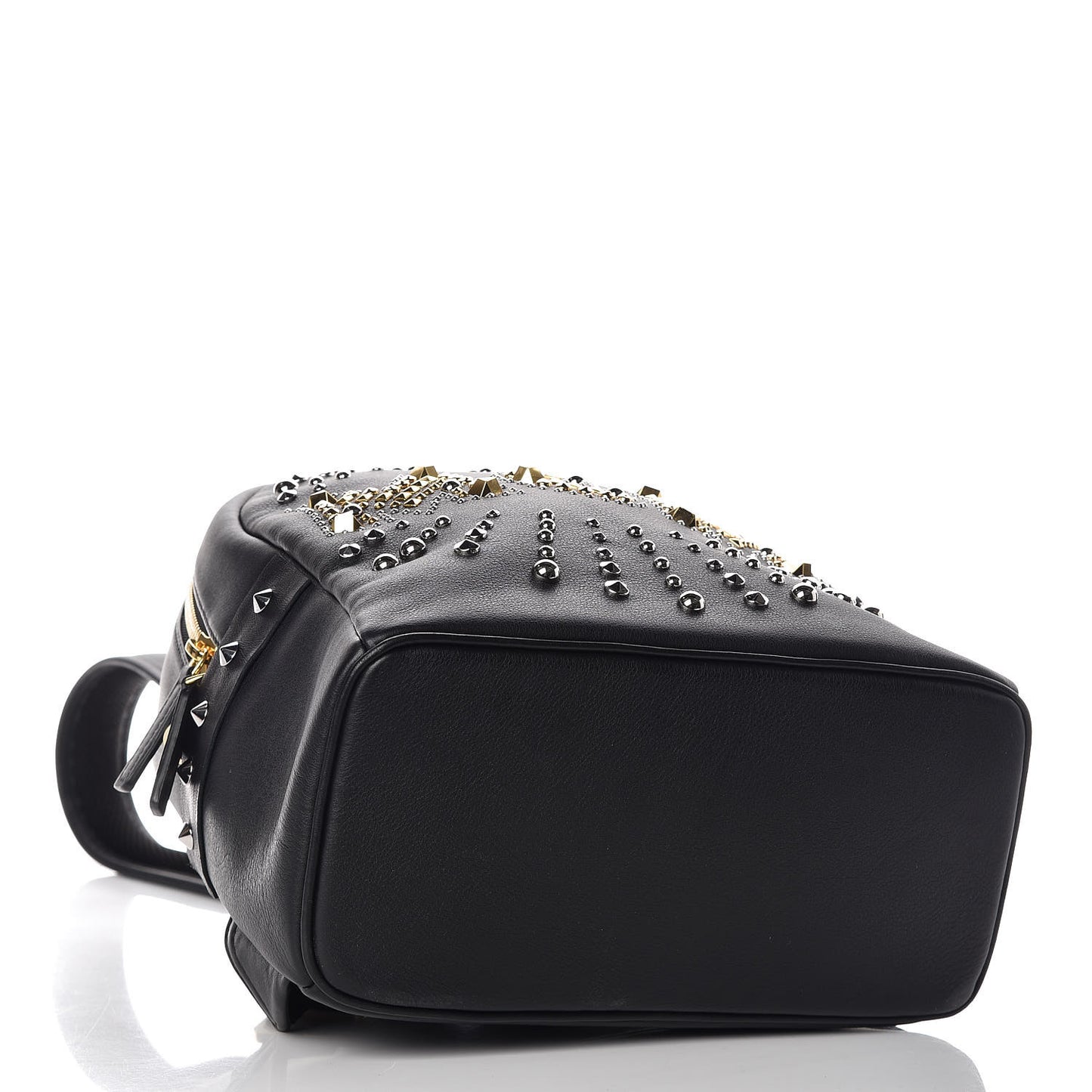 Smooth Calfskin Radial Studded Stark Small Backpack Black