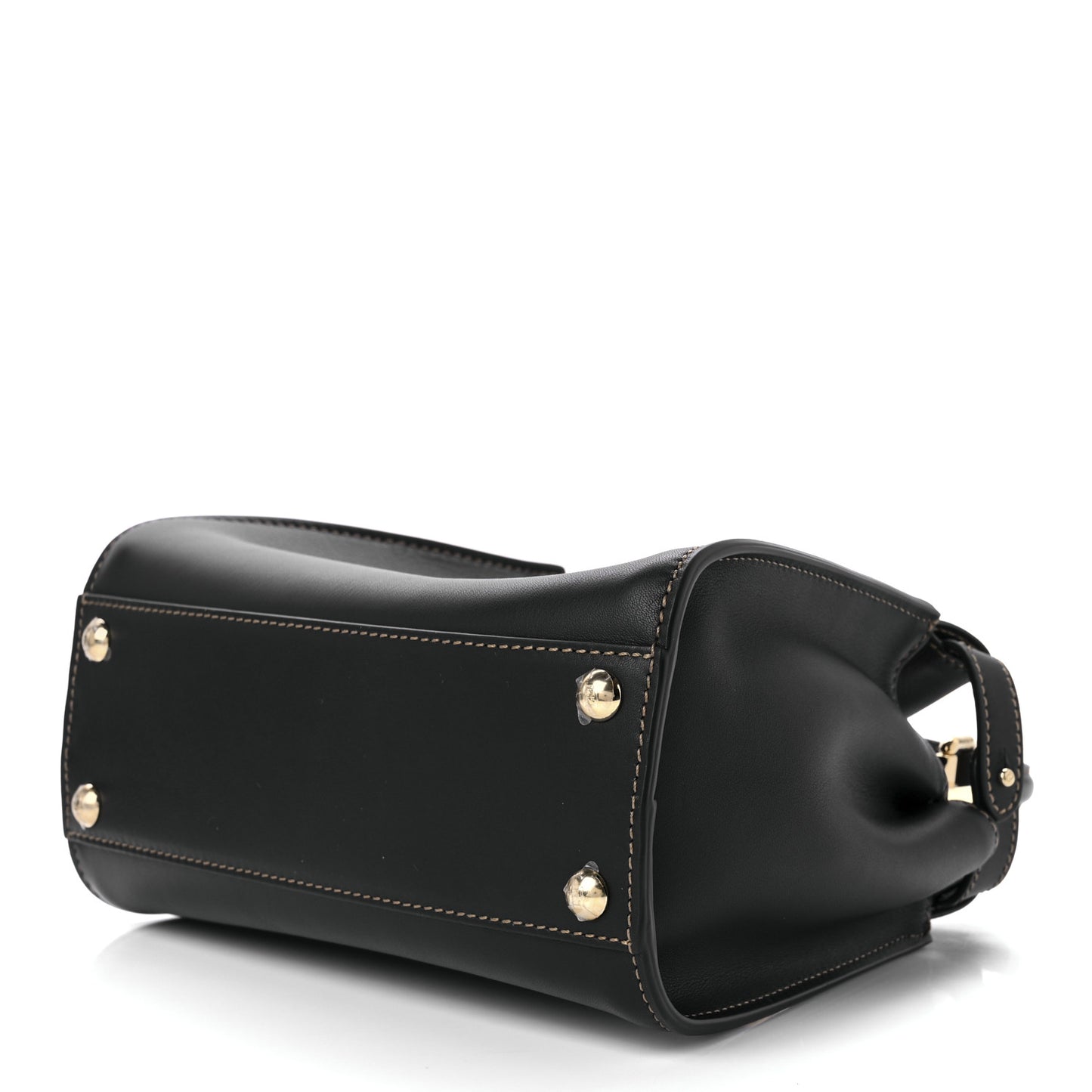 Vitello King Canvas Chinese New Year Tiger Embroidered Mini Peekaboo Iconic Satchel Black Dark Yellow