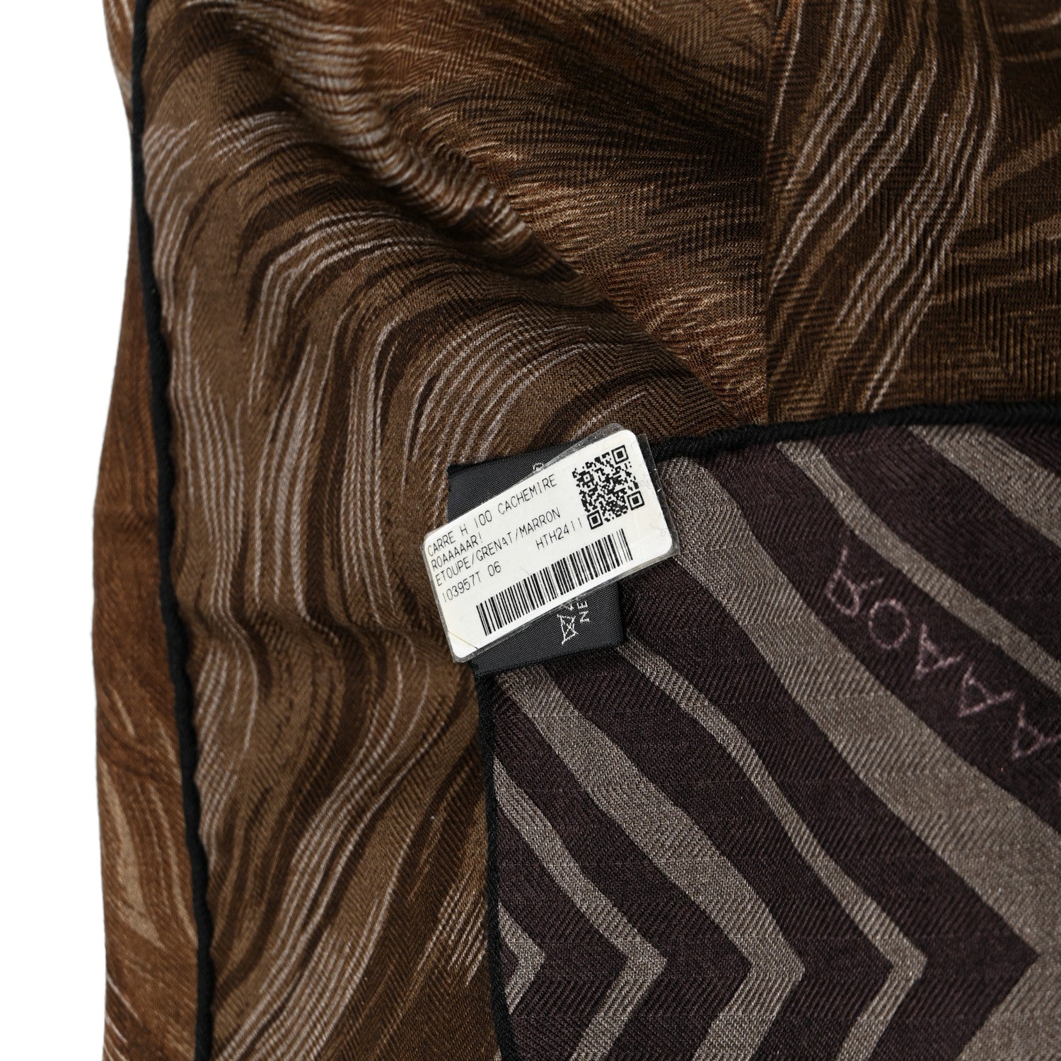 Hermes Cashmere Silk Roaaaaar! Scarf 100 Etoupe Grenat Marron Fonce 2 of 4