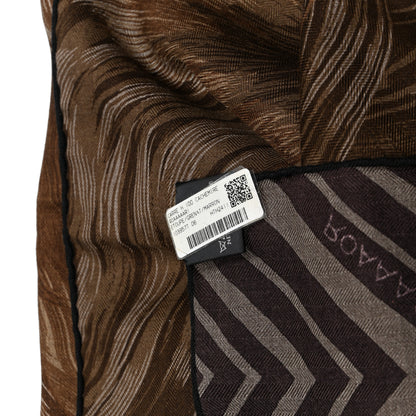 Hermes Cashmere Silk Roaaaaar! Scarf 100 Etoupe Grenat Marron Fonce 2 of 4