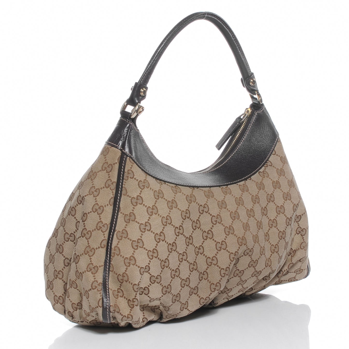 Monogram D Gold Large Hobo Ebony