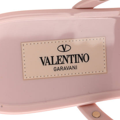 Valentino Garavani PVC Jelly Rockstud Caged Thong Sandals 38 Water Rose 7 of 8